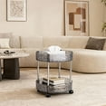 thumbnail image 1 of Miogawg 2 Tier Rolling Cart With Wheels, Bathroom Rack Organizer, Rolling Utility Cart For Small Space Shelf, Dorm Room, Kitchen, Laundry, 1 of 6