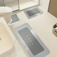thumbnail image 1 of Miogawg 3 Piece Bathroom Toilet Mat Set, Ultra Absorbent Bath Mat, Non-Slip Quick Dry Bathroom Rugs With U-Shaped Toilet Rug, Bath Mats For Tub, Shower And Bathroom, 1 of 6