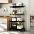 thumbnail image 1 of Miogawg 3 Small Shelves Storage Shelf, Adjustable Organizers Storage Shelving With Wheels For Bathroom Laundry Room Kitchen Pantry, 1 of 7