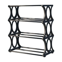 Miogawg 3-Tier Shoe Rack, Multifunctional Organizer Compact Small Size Lightweight Footwear Shelf For Closet Hallway Entryway Living Room Bedroom, X Shape Frame