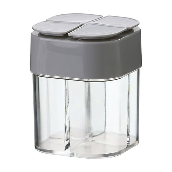 Miogawg 4 In 1 Travel Spice Containers - Portable Camping Seasoning Kit With Adjustable Hole Lid, Salt And Pepper Shakers Dispenser Jar