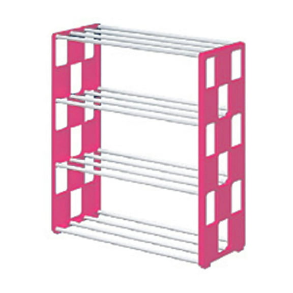 Miogawg 4 Tier Small Shoe Rack, Kids Show Rack, Closet Shoe Organizer, Compact Stackable Shoe Shelf, Shoe Rack For Narrow Space.