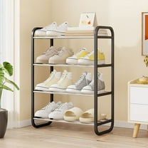 Miogawg 4-Tier Stackable Small Shoe Rack, Lightweight Shoe Shelf Storage Organizer For Entryway, Hallway And Closet