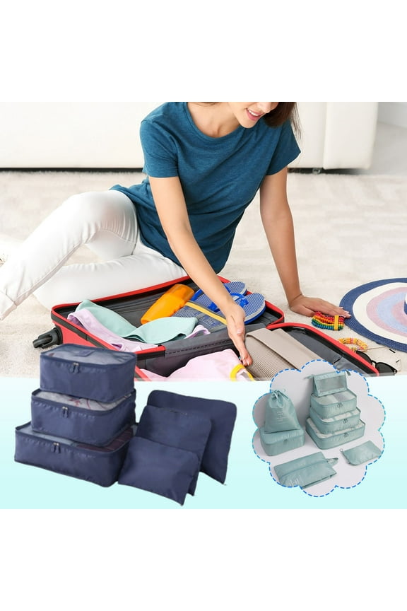 6 Pack Travel Luggage Organizer Packing Organizers Set, Packing Cubes For Suitcases, Luggage Organizer, Travel Bag Organizer Storage Bags