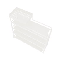 Miogawg 6-Tier Shoe Rack for Entryway, Stackable, Foldable, Shoe Shelf Storage Organizer for Hallway Closet, Free Standing Shoe Racks for Indoor Outdoor