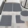 thumbnail image 1 of Miogawg Bathroom Rugs Sets 5 Piece, Memory Foam Bath Mat, Extra Soft And Absorbent Bathroom Mats, Non Slip Washable Carpet For Floor, Shower And Tub, 1 of 8