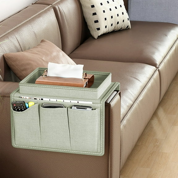 Miogawg Bedside Storage Organizer With Pockets,Bedside Caddy,Remote Control Holder Armchair Couch Caddy Sofa Armrest Bag, Bed Accessories