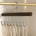 thumbnail image 1 of Miogawg Belt Hanger For Closet, Non-Slip Wooden Skid-Proof Belt Holder, Space-Saving Rotating Display Rack For Belts, Tops, Hats, 1 of 6