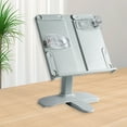 thumbnail image 1 of Miogawg Book Stand For Reading, Adjustable Book Holder With 360° Rotating Bases, Foldable Designs And Elastic Clips, Multifunctional Display Stand, For Books, Magazines, Tablets, Laptops, 1 of 6