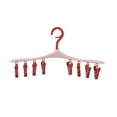 thumbnail image 1 of Miogawg Clothes Drying Hanger With 8 Clips, Foldable Hanging Rack, Plastic Laundry Clip And Drip Drying Hanger For Socks, Bras, Lingerie, Clothes, 1 of 2