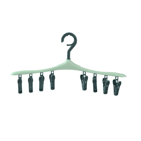 Miogawg Clothes Drying Hanger With 8 Clips, Foldable Hanging Rack, Plastic Laundry Clip And Drip Drying Hanger For Socks, Bras, Lingerie, Clothes