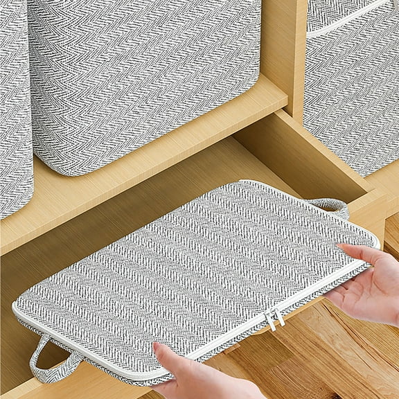 Miogawg Clothes Storage Bins, Sturdy Closet Organizers And Storage Bin With Metal Frame, Stackable Fabric Storage Containers For Organizing Clothing, Jeans, Sheets