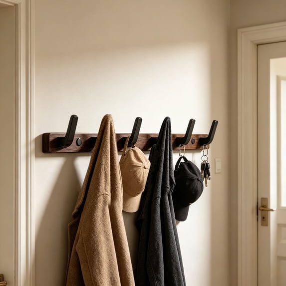 Miogawg Coat Rack Wall Mount, Entryway Hooks, Wall Hooks Coat Hooks For Hanging Coat Clothes Hat Bag Purse Key And Towel