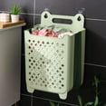 thumbnail image 1 of Miogawg Collapsible Hanging Laundry Baskets With Carry Handle, Portable Dirty Clothes Basket, Durable Folding Plastic Laundry Hamper Waterproof Dirty Clothes Organizer, Space-Saving, 1 of 3