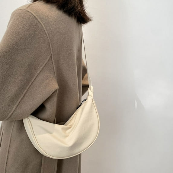 Miogawg Crescent Bag For Women Men Small Sling Crossbody Bag With Half Moon Shape, Nylon Crossbody Bag, Small Travel Sling Bag, Casual Underarm Bag