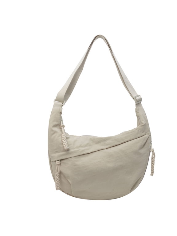 Crescent Crossbody Bags For Women, Shoulder Tote Handbag Casual Sling Bag Dumpling Purse Bag For Outdoor, Lightweight Waterproof Nylon Travel Bag
