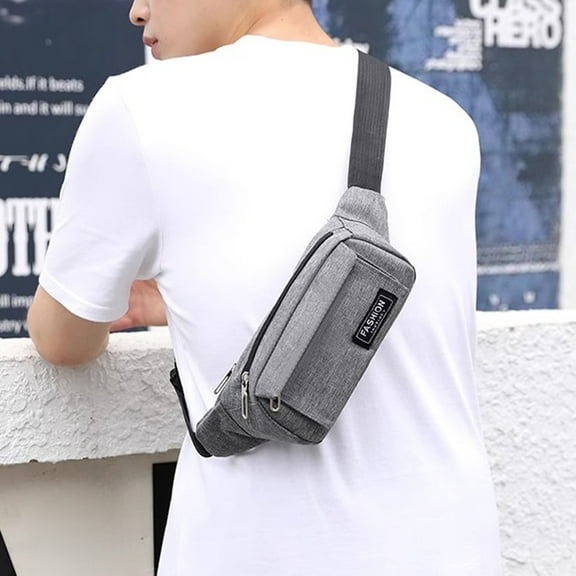 Miogawg Crossbody Fanny Pack With 4-Zipper Pockets, Fashion Sports Waist Bag Purse, Lightweight Belt Bag For Travel Walking Hiking Running, Phone Bag Carrying All Phones