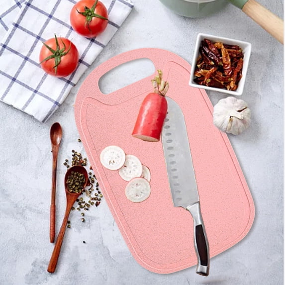 Miogawg Cutting Boards For Kitchen, Double Sided Cutting Board Food Grade, Non Slip Eco-Wheat Straw Cutting Board For Meat & Veggie, Easy To Clean