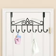 thumbnail image 1 of Miogawg Over The Door Hooks, Door Hanger Hook For Hats, Coats, Towels, Anti Rust Overdoor Organizer Rack With 7 Hooks For Bathroom Bedroom Hat Purse Robe, 1 of 6