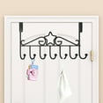 thumbnail image 1 of Miogawg Over The Door Hooks, Sturdy Door Hanger, Large Over The Door Towel Rack With 7 Hooks, Heavy Duty Easy To Install, For Bathroom, Bedroom，Kitchen，Hanging Towels, Coats, 1 of 6