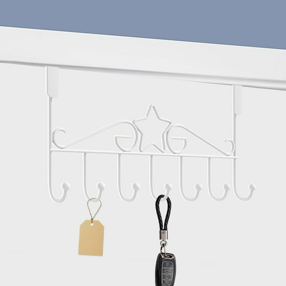 Miogawg Over The Door Hooks, Sturdy Door Hanger, Large Over The Door Towel Rack With 7 Hooks, Heavy Duty Easy To Install, For Bathroom, Bedroom，Kitchen，Hanging Towels, Coats