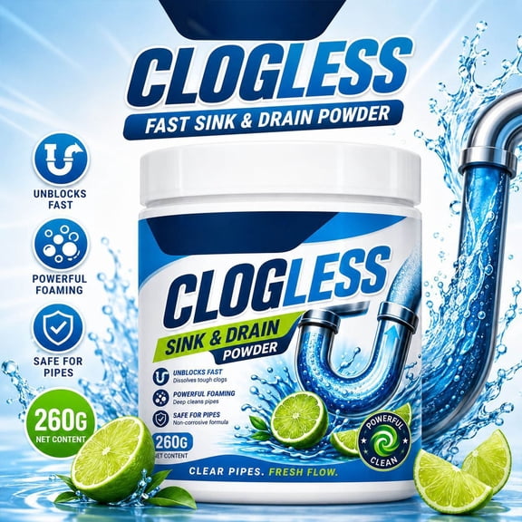 Miogawg Drain Clog Remover Powder, Sink & Drain Cleaner, Kitchen Sink & Toilet Clogs, Powerful Pipe Cleaning Solution For Showers & Drains