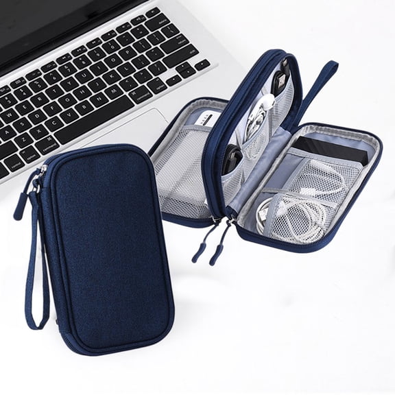 Miogawg Electronics Organizer, Double Layer Travel Cable Organizer Cord Storage Bag, Tech Accessories Cord Storage Bag, for Cable, Mouse,USB Cable,Power Bank,Cord, Charger, Phone, Earphone