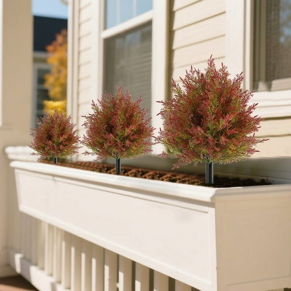 Miogawg Fall Artificial Topiary Bushes, Uv Resistant Fall-Themed Faux Topiary For Outdoors & Indoors, Realistic Topiary Bush For Garden Porch Patio, Thanksgiving & Seasonal Home Decor