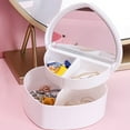 thumbnail image 1 of Miogawg Girls Jewelry Box, Travel Jewelry Case, Heart-Shaped Jewelry Organizer Case With Mirror For Earrings Rings Necklaces, 1 of 5