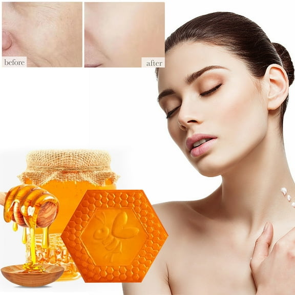 Miogawg Honey Soap, Natural Soap For Face And Body, Cleansing Face Soap, Exfoliating And Moisturizing Bar Soap For All Types Skin, Collagen Boosting, Hydrating, Plumping, Soothing