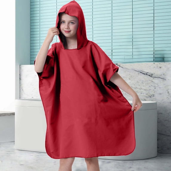 Miogawg Kids Beach Towels, Kids Changing Robe Surf Poncho, Absorbent Swim Towel Robe, Microfiber Quick Dry Wearable Towel Poncho With Hood