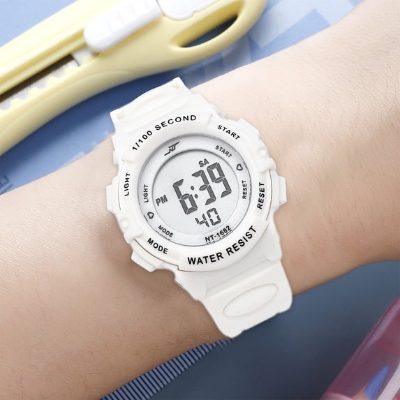 Miogawg Kids Digital Sports Watch, Waterproof Sports Outdoor Watch, With Stopwatch Countdown Timer Alarm Function Dual Time Rubber Strap Wrist Watch