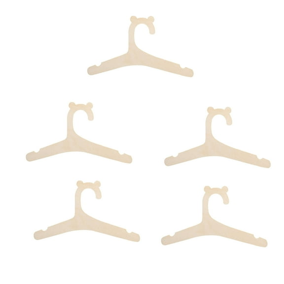 Miogawg Kids Hangers 5 Pack, Natural Wooden Baby Childrens Hanger, Children'S Coat Hangers With Pants Bar, Shoulder Notches, Anti-Rust 360° Swivel Hooks For Clothes & Pants