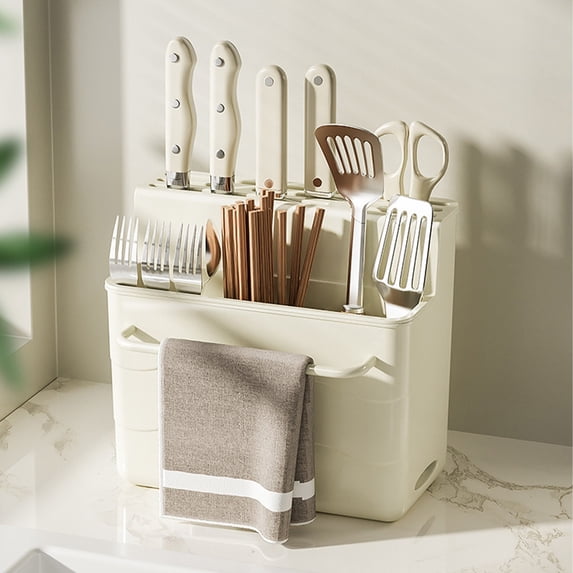 Miogawg Knife Holder, Kitchen Cooking Utensils, Universal Knife Block For Kitchen Counter, Space-Saving Knife Storage Organizer Countertop, Modern Knife Utensil Holder For Counter