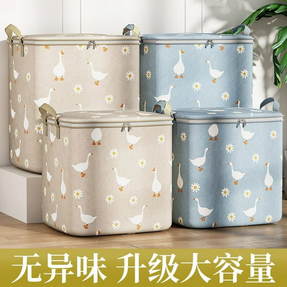 Miogawg Large Blanket Storage Bags, Foldable Comforter Storage With Reinforced Handles, Clothes Storage Containers For King Comforter, Bedding, Pillow, Sheet