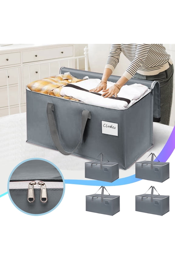 Large Storage Bag, Waterproof Heavy Duty Oxford Travel Luggage Caddy Organizer, Big Foldable Duffle Bag For Travel, Space Saver Bag