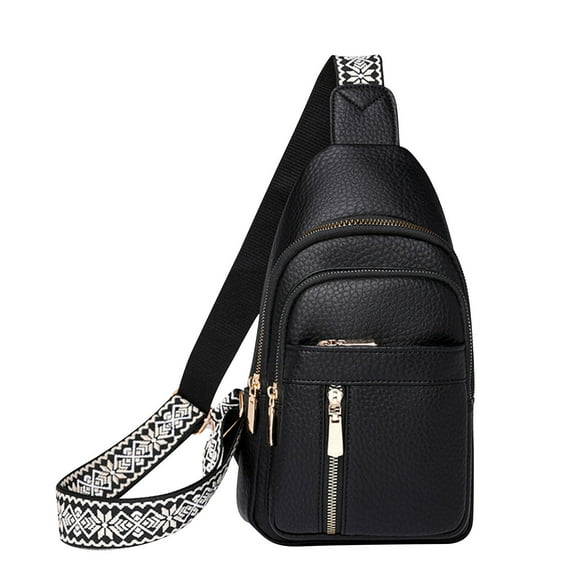 Miogawg Leather Sling Bag For Women, Crossbody Bag, Chest Bag With Adjustable Strap Crossbody Handbags, Trendy Chest Bag For Travel And Daily Use