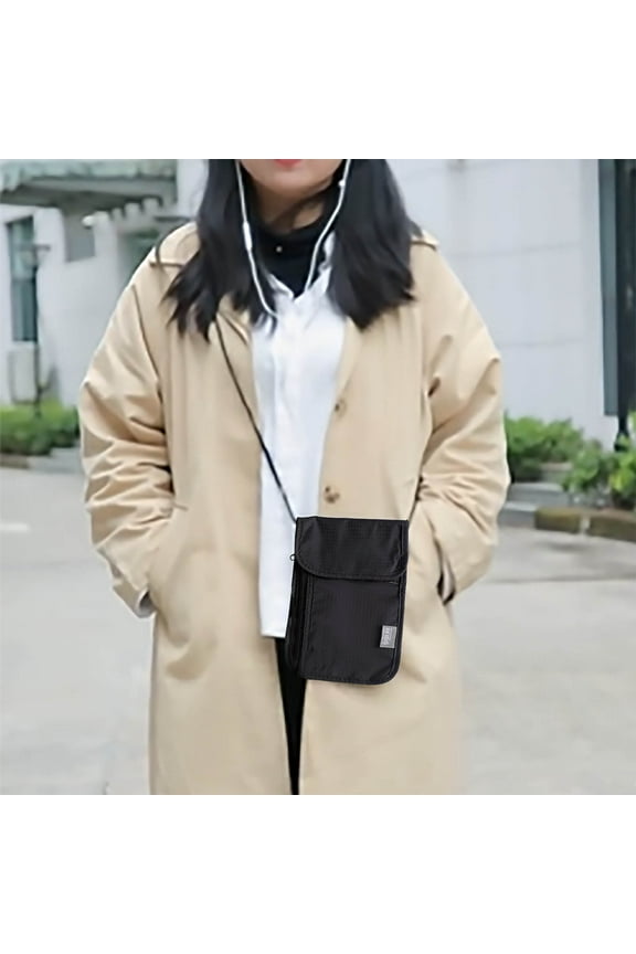 Neck Wallet Pouch, Blocking Passport Holder, Security Lightweight Passport Travel Wallet, Portable Neck Pouch Organizer, Neck Pouch Gifts For Women Men