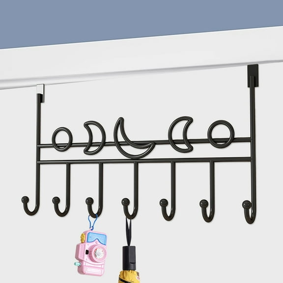 Miogawg Over The Door Hooks, 7 Hooks Over Door Hanger For Coat, Towel, Bag, Robe, Bathroom Door Hooks, Clothes & Belt Hanger