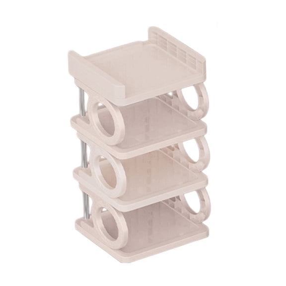 Miogawg Plastic Shoe Rack, Free Standing Narrow Tall Shoe Shelf, Space Saving, For Small Entryway, Closet, Hallway