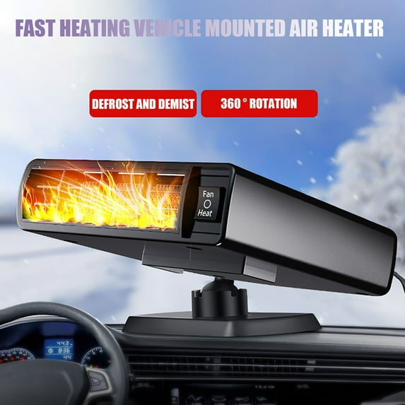 Miogawg Portable Car Heater, 2 In 1 Heating & Cooling Fast Windshield Defrost Defogger, 360° Free Adjustment, Quick Heating Defrost And Defogging