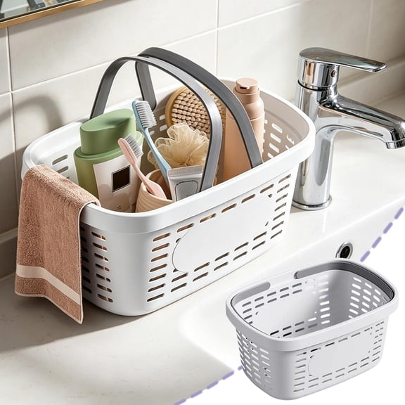 Miogawg Portable Shower Caddy Basket, Plastic Storage Basket With Handle, Shower Caddy Bin Organizer For Bathroom Kitchen Dorm Room Bedroom