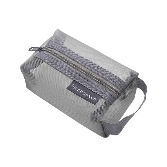 Miogawg Portable Square Mesh Storage Bag, Zippered Cosmetic Bag, Small Square Coin Purse Portable Toiletry Bag