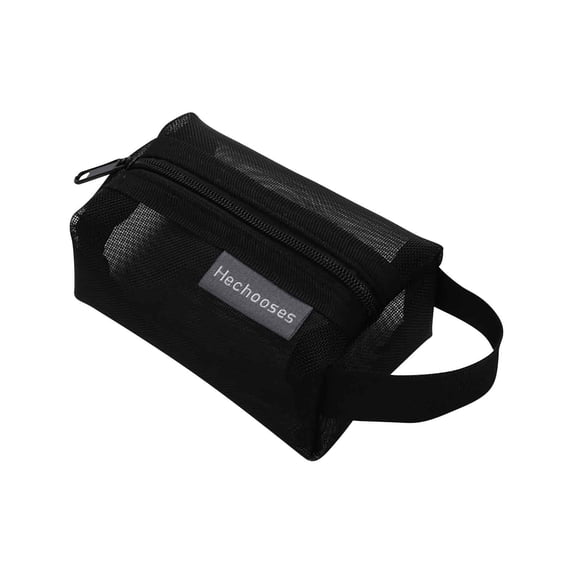 Miogawg Portable Square Mesh Storage Bag, Zippered Cosmetic Bag, Small Square Coin Purse Portable Toiletry Bag