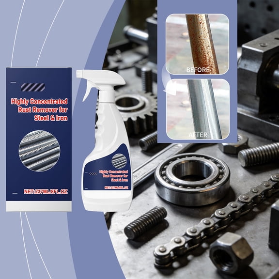 Miogawg Rust Stain Remover Spray, Heavy-Duty Rust Stain Remover For Metal Surfaces, Remove Rust Stains In Bathrooms, Kitchens, Laundry, And Outdoors