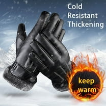 Miogawg Sheepskin Leather Gloves, Touchscreen Gloves, Winter Warm Gloves With Cashmere Lining, Driving Motorcycle Gloves