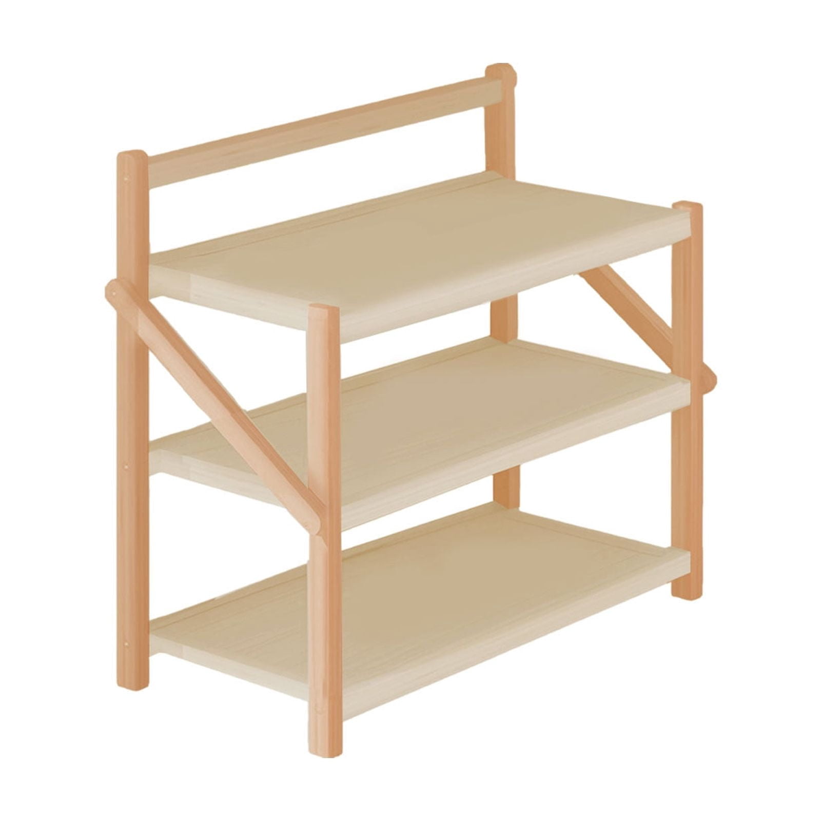 Miogawg Shoe Rack, 3 Tier Wood Shoe Organizer, Stackable Free Standing ...