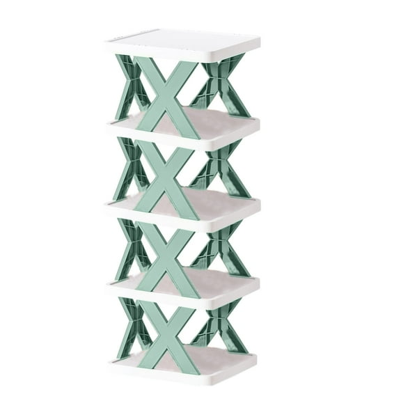 Miogawg Shoe Rack, 5 Tier- Vertical Shoe Rack For Small Spaces, Tall Narrow Shoe Rack Organizer For Closet Entryway Corner Garage And Bedroom,Skinny Shoe Shelf With Free Stackable