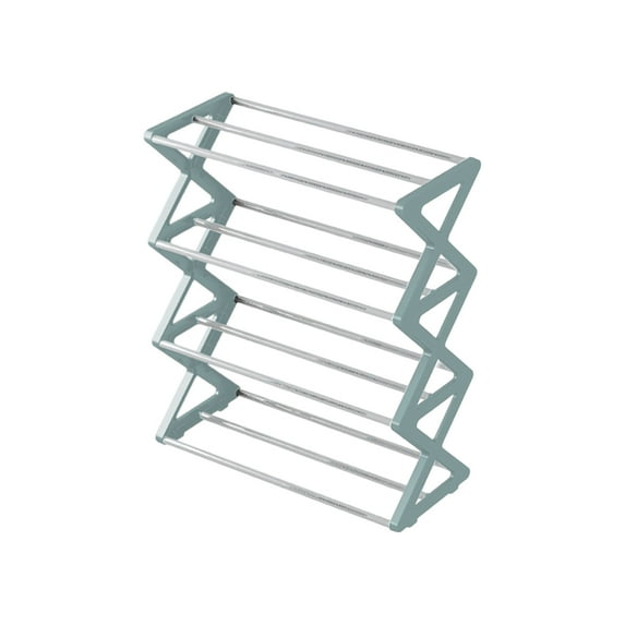 Miogawg Shoe Rack, Portable Folding Shoe Storage Rack, Without Installation Small Shoe Rack Perfect For Corridors, Bedrooms And Small Spaces (4 Tier)