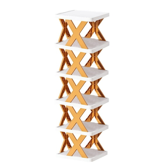 Miogawg Shoe Storage Box, No Assembly Stackable Shoe Organizer Storage Bin, Free Standing Shoe Shelf Cabinet, Plastic Shoe Rack For Closet Entryway, 6-Tier